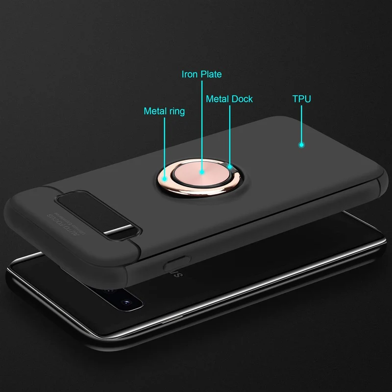 Cadorabo Hülle kompatibel mit Samsung Galaxy S10 4G Schutzhülle mit Fokus Ring aus TPU Silikon