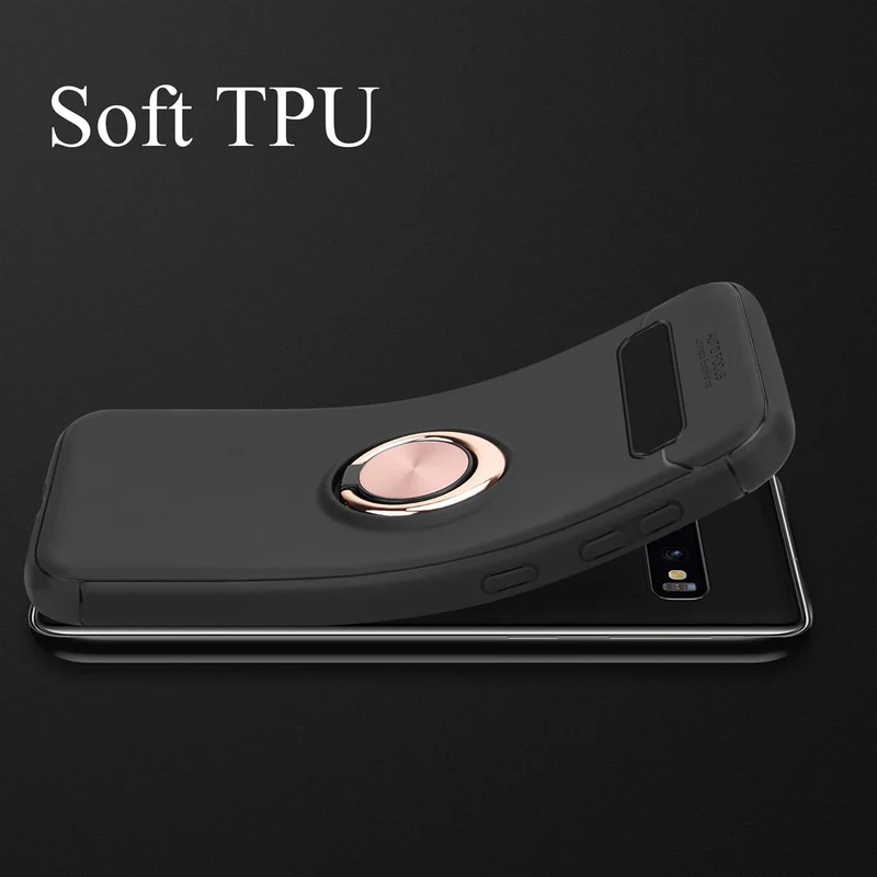 Cadorabo Hülle kompatibel mit Samsung Galaxy S10 4G Schutzhülle mit Fokus Ring aus TPU Silikon