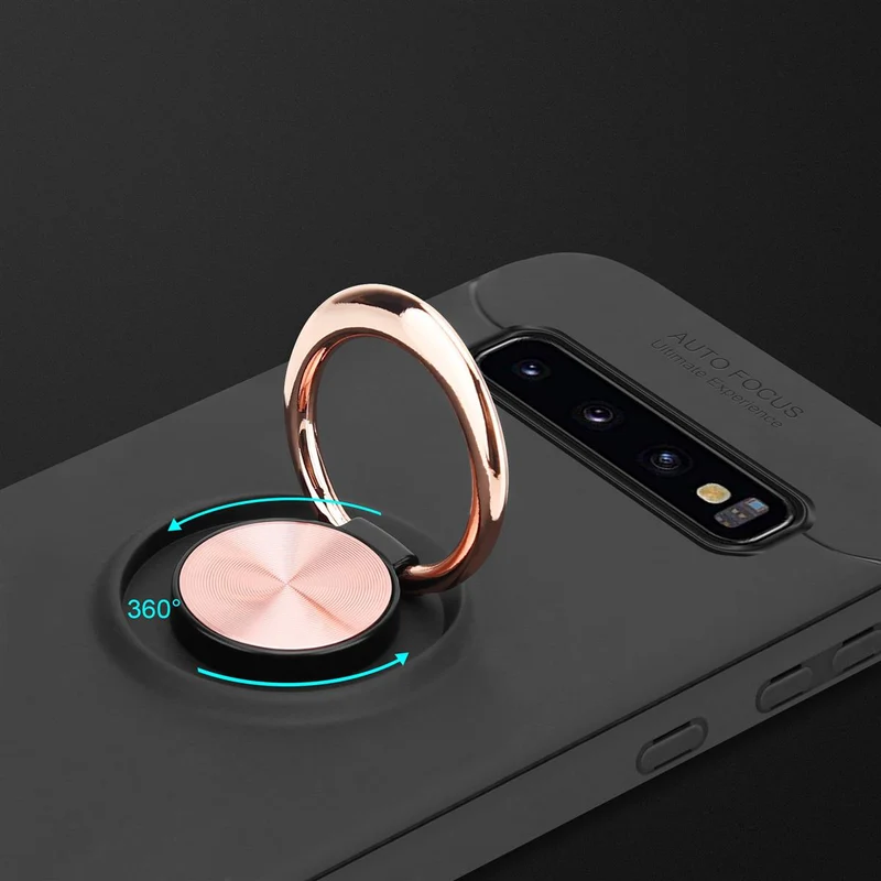 Cadorabo Hülle kompatibel mit Samsung Galaxy S10 4G Schutzhülle mit Fokus Ring aus TPU Silikon