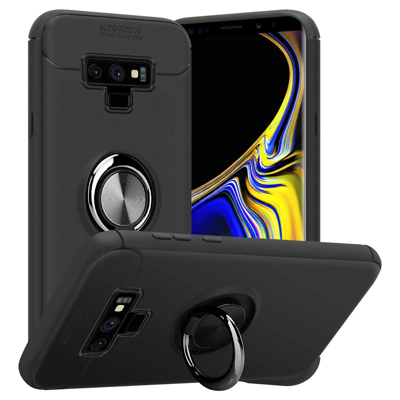 Cadorabo Hülle kompatibel mit Samsung Galaxy NOTE 9 Schutzhülle mit Fokus Ring aus TPU Silikon