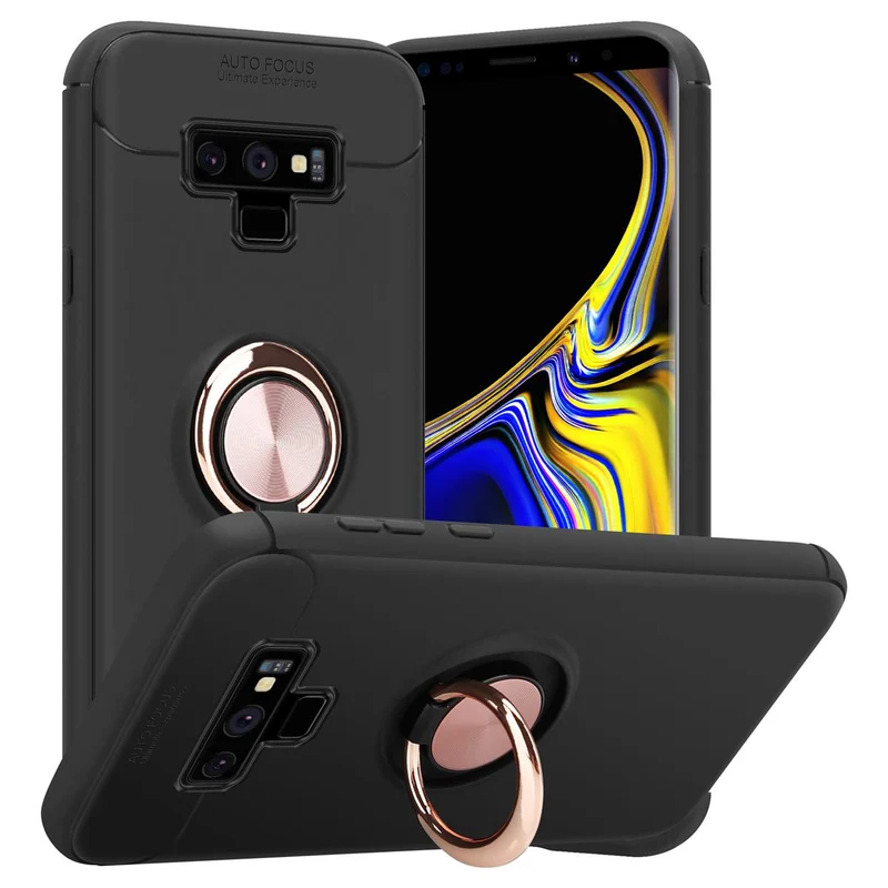 Cadorabo Hülle kompatibel mit Samsung Galaxy NOTE 9 Schutzhülle mit Fokus Ring aus TPU Silikon