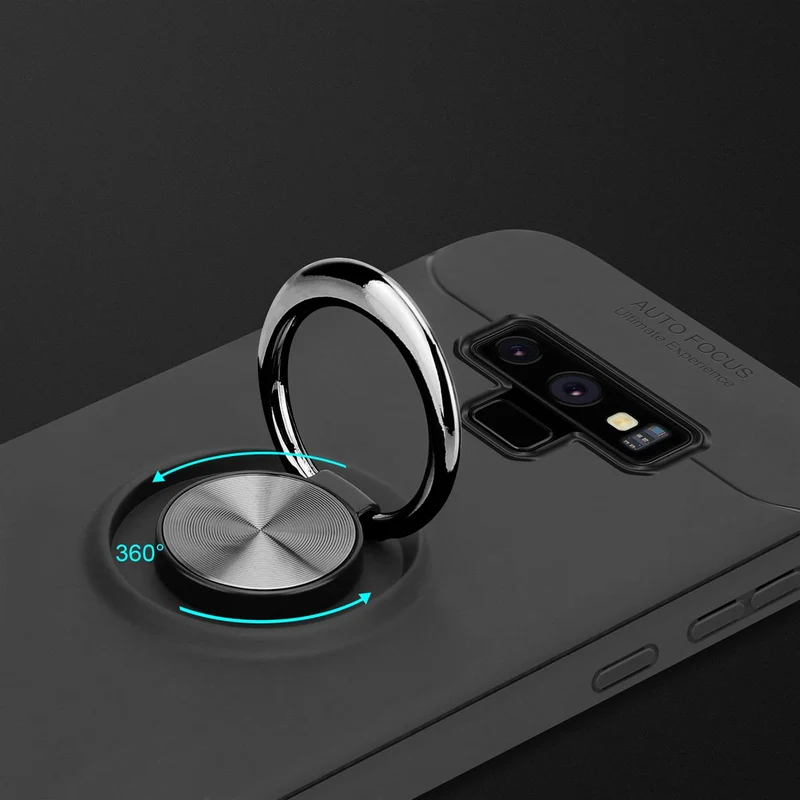 Cadorabo Hülle kompatibel mit Samsung Galaxy NOTE 9 Schutzhülle mit Fokus Ring aus TPU Silikon