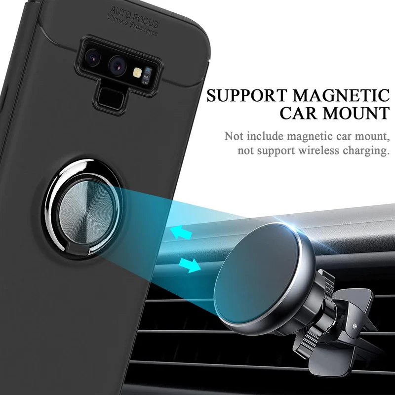 Cadorabo Hülle kompatibel mit Samsung Galaxy NOTE 9 Schutzhülle mit Fokus Ring aus TPU Silikon