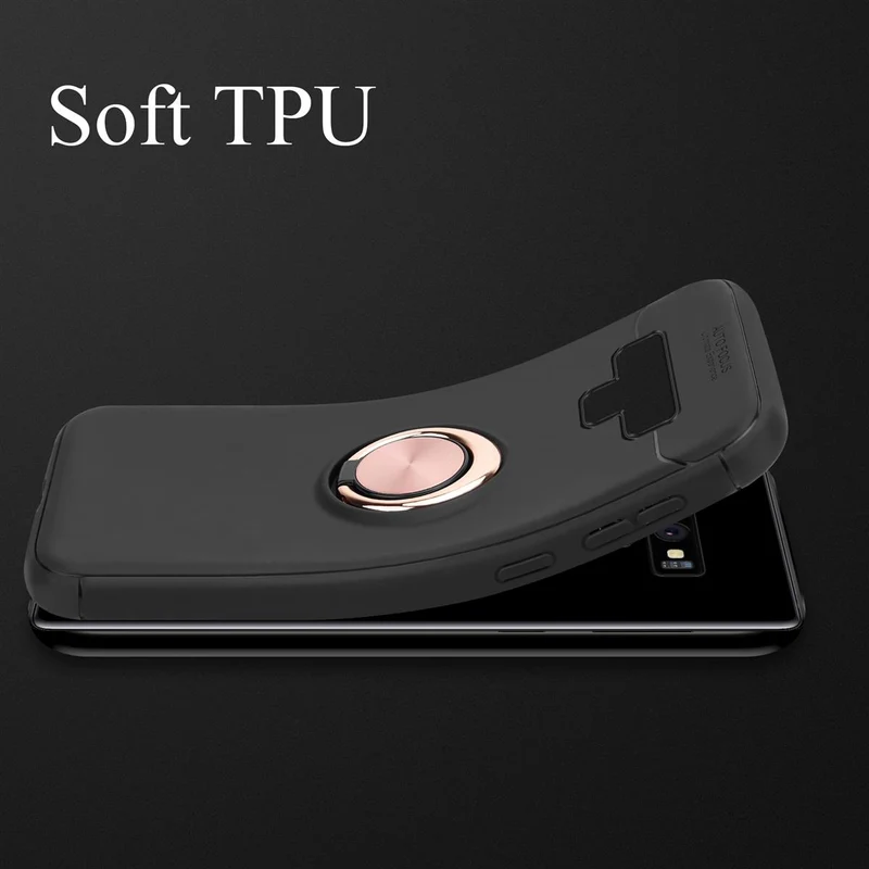 Cadorabo Hülle kompatibel mit Samsung Galaxy NOTE 9 Schutzhülle mit Fokus Ring aus TPU Silikon