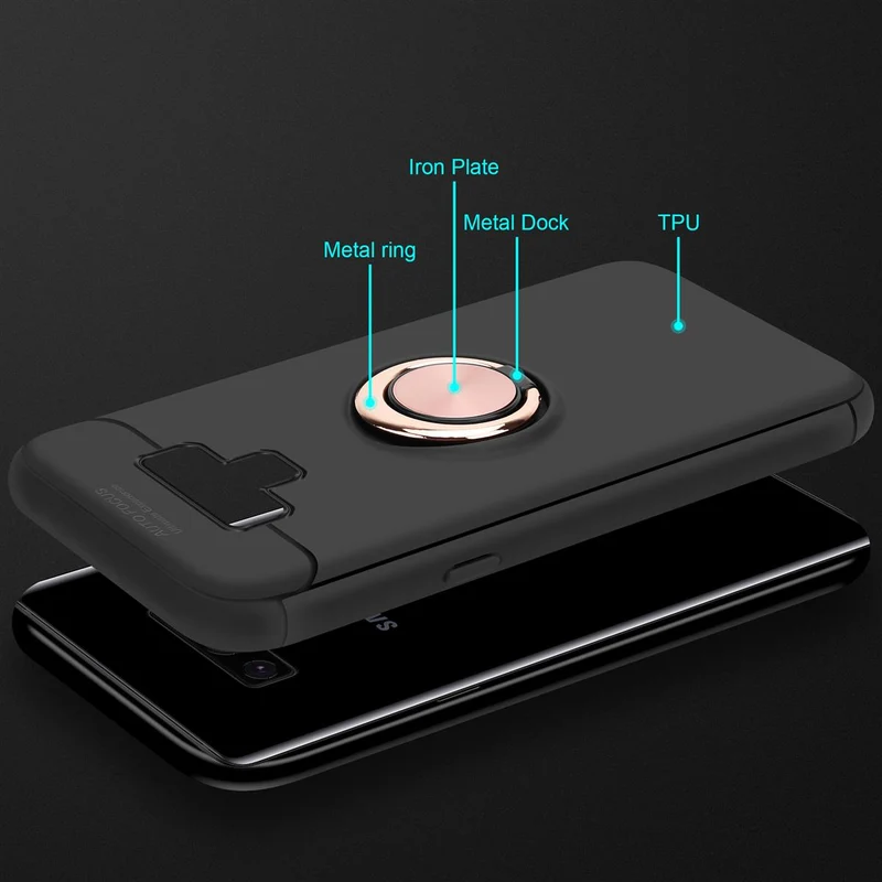 Cadorabo Hülle kompatibel mit Samsung Galaxy NOTE 9 Schutzhülle mit Fokus Ring aus TPU Silikon