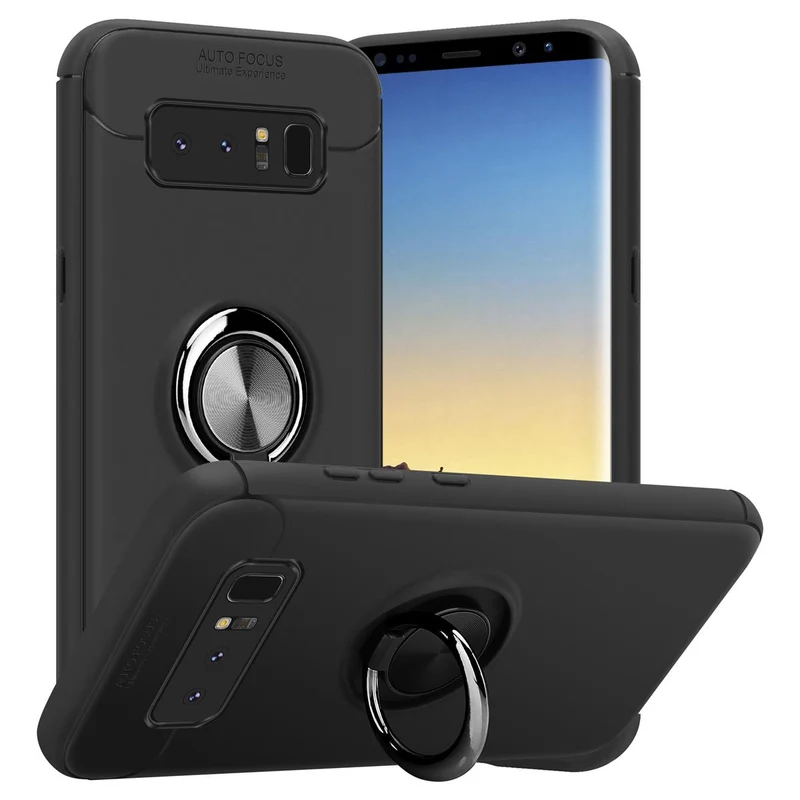 Cadorabo Hülle kompatibel mit Samsung Galaxy NOTE 8 Schutzhülle mit Fokus Ring aus TPU Silikon