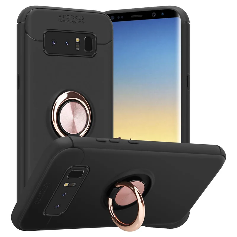 Cadorabo Hülle kompatibel mit Samsung Galaxy NOTE 8 Schutzhülle mit Fokus Ring aus TPU Silikon