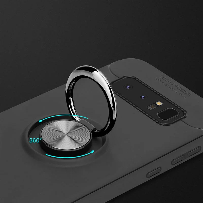 Cadorabo Hülle kompatibel mit Samsung Galaxy NOTE 8 Schutzhülle mit Fokus Ring aus TPU Silikon