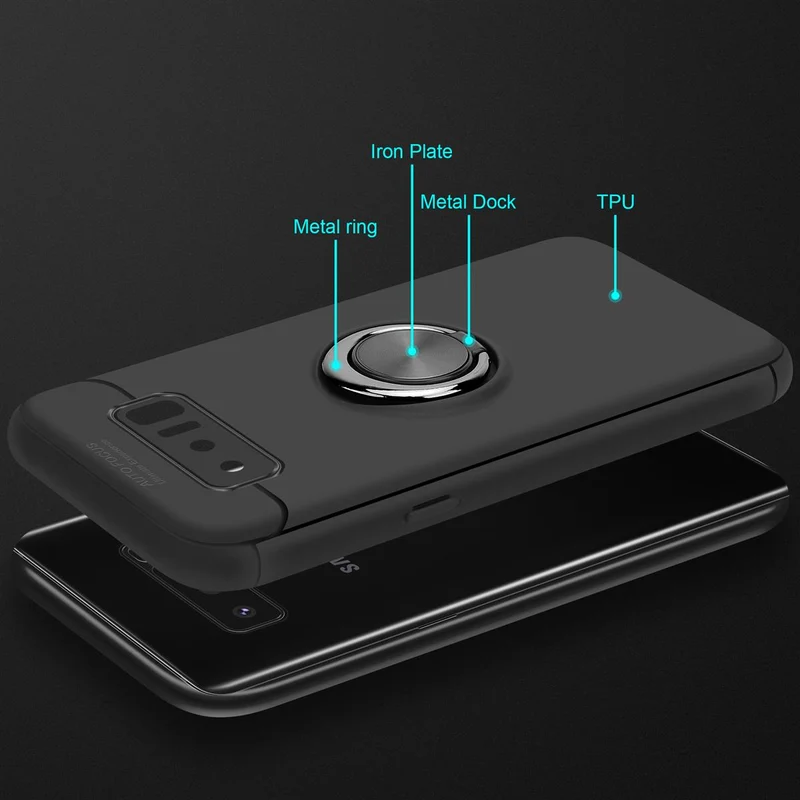 Cadorabo Hülle kompatibel mit Samsung Galaxy NOTE 8 Schutzhülle mit Fokus Ring aus TPU Silikon