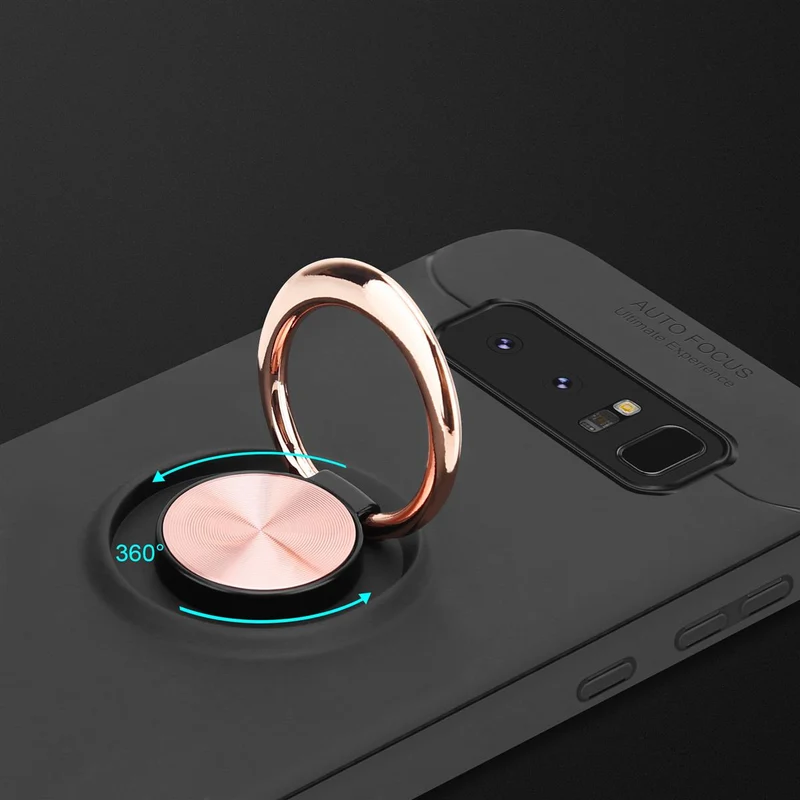 Cadorabo Hülle kompatibel mit Samsung Galaxy NOTE 8 Schutzhülle mit Fokus Ring aus TPU Silikon