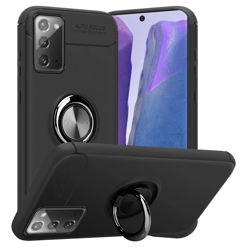 Cadorabo Hülle kompatibel mit Samsung Galaxy NOTE 20 Schutzhülle mit Fokus Ring aus TPU Silikon