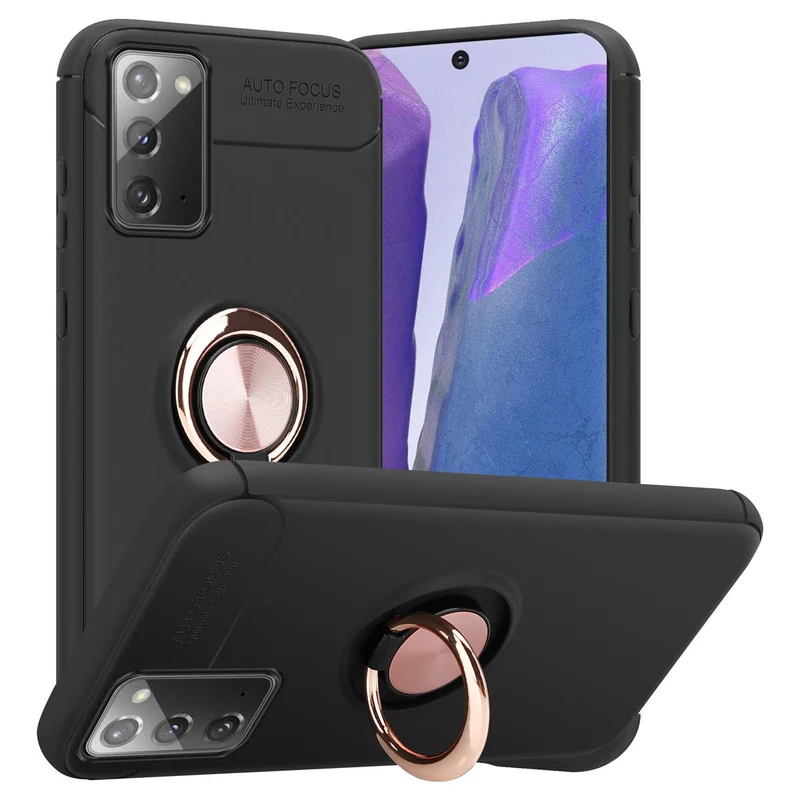 Cadorabo Hülle kompatibel mit Samsung Galaxy NOTE 20 Schutzhülle mit Fokus Ring aus TPU Silikon