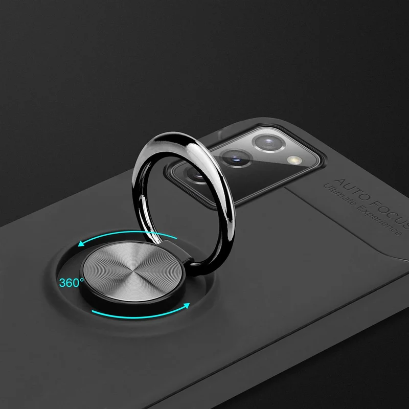 Cadorabo Hülle kompatibel mit Samsung Galaxy NOTE 20 Schutzhülle mit Fokus Ring aus TPU Silikon