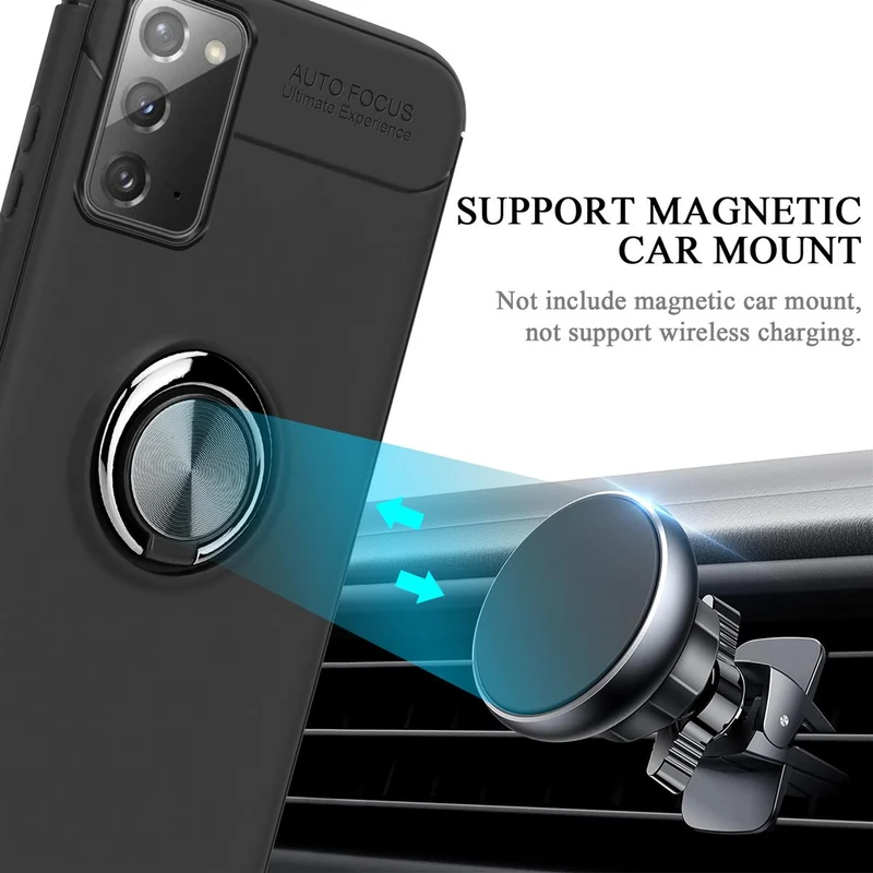 Cadorabo Hülle kompatibel mit Samsung Galaxy NOTE 20 Schutzhülle mit Fokus Ring aus TPU Silikon