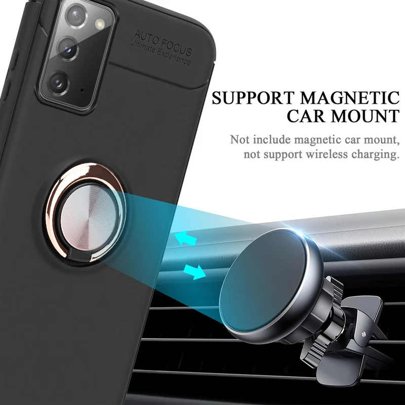 Cadorabo Hülle kompatibel mit Samsung Galaxy NOTE 20 Schutzhülle mit Fokus Ring aus TPU Silikon