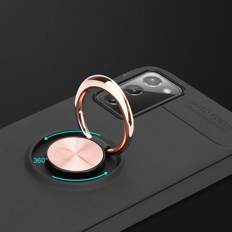 Cadorabo Hülle kompatibel mit Samsung Galaxy NOTE 20 Schutzhülle mit Fokus Ring aus TPU Silikon