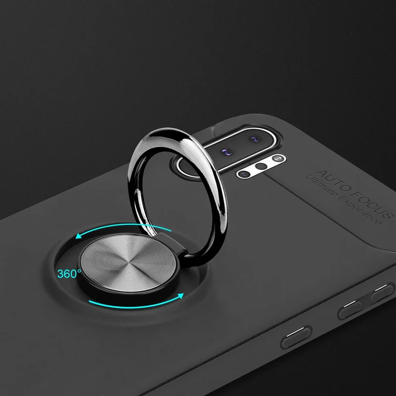 Cadorabo Hülle kompatibel mit Samsung Galaxy NOTE 10 PLUS Schutzhülle mit Fokus Ring aus TPU Silikon