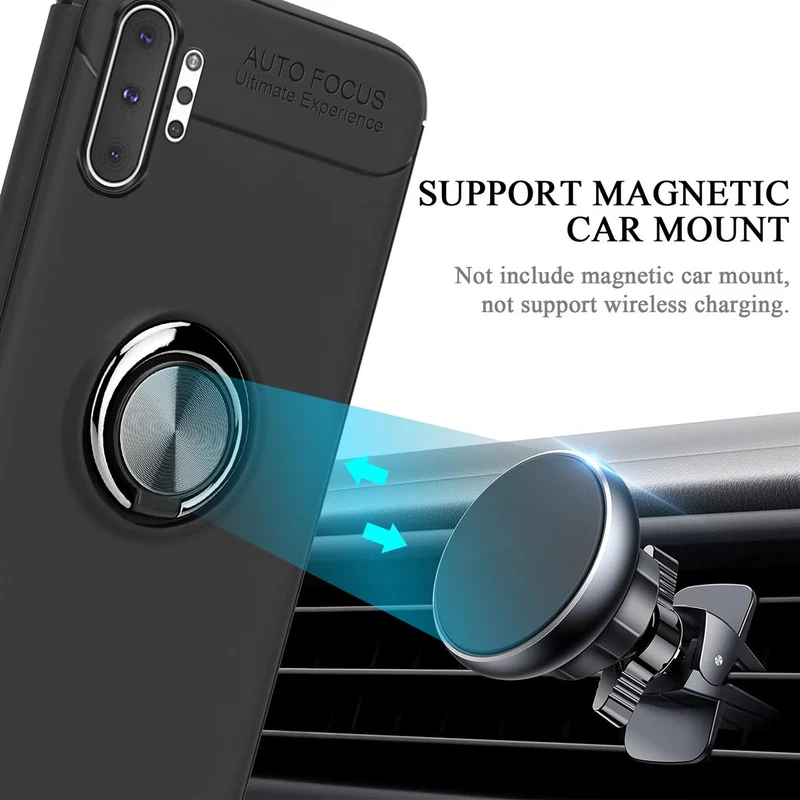Cadorabo Hülle kompatibel mit Samsung Galaxy NOTE 10 PLUS Schutzhülle mit Fokus Ring aus TPU Silikon