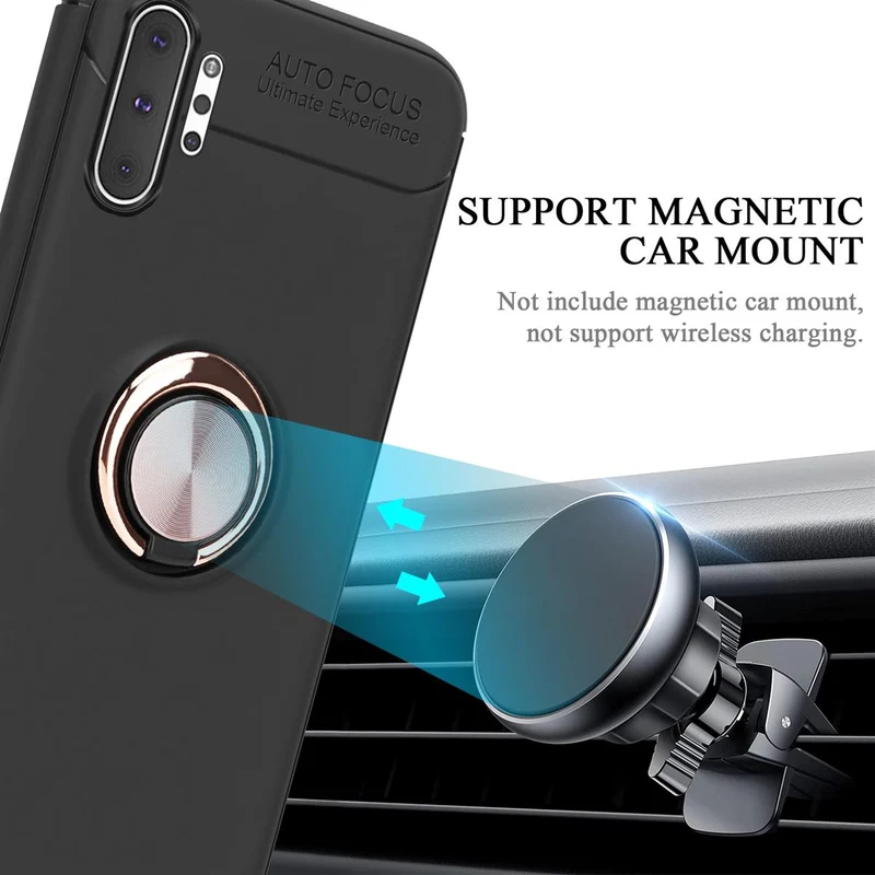 Cadorabo Hülle kompatibel mit Samsung Galaxy NOTE 10 PLUS Schutzhülle mit Fokus Ring aus TPU Silikon