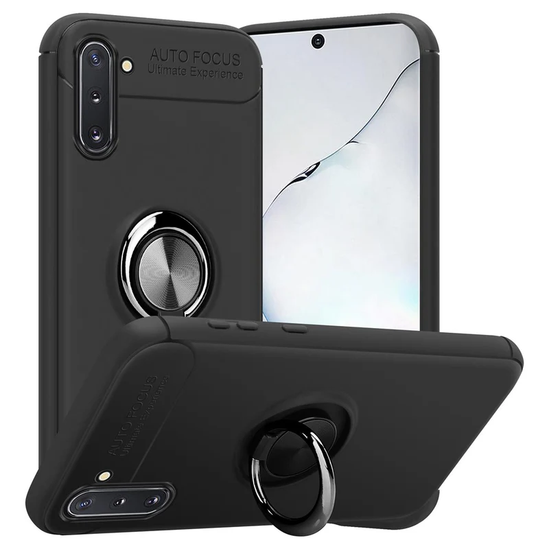 Cadorabo Hülle kompatibel mit Samsung Galaxy NOTE 10 Schutzhülle mit Fokus Ring aus TPU Silikon