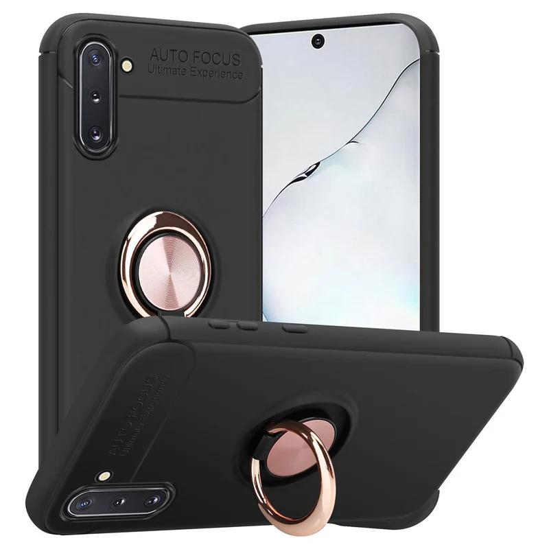 Cadorabo Hülle kompatibel mit Samsung Galaxy NOTE 10 Schutzhülle mit Fokus Ring aus TPU Silikon