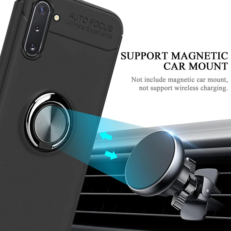Cadorabo Hülle kompatibel mit Samsung Galaxy NOTE 10 Schutzhülle mit Fokus Ring aus TPU Silikon