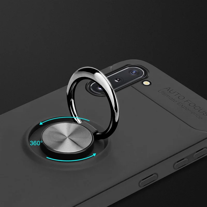 Cadorabo Hülle kompatibel mit Samsung Galaxy NOTE 10 Schutzhülle mit Fokus Ring aus TPU Silikon