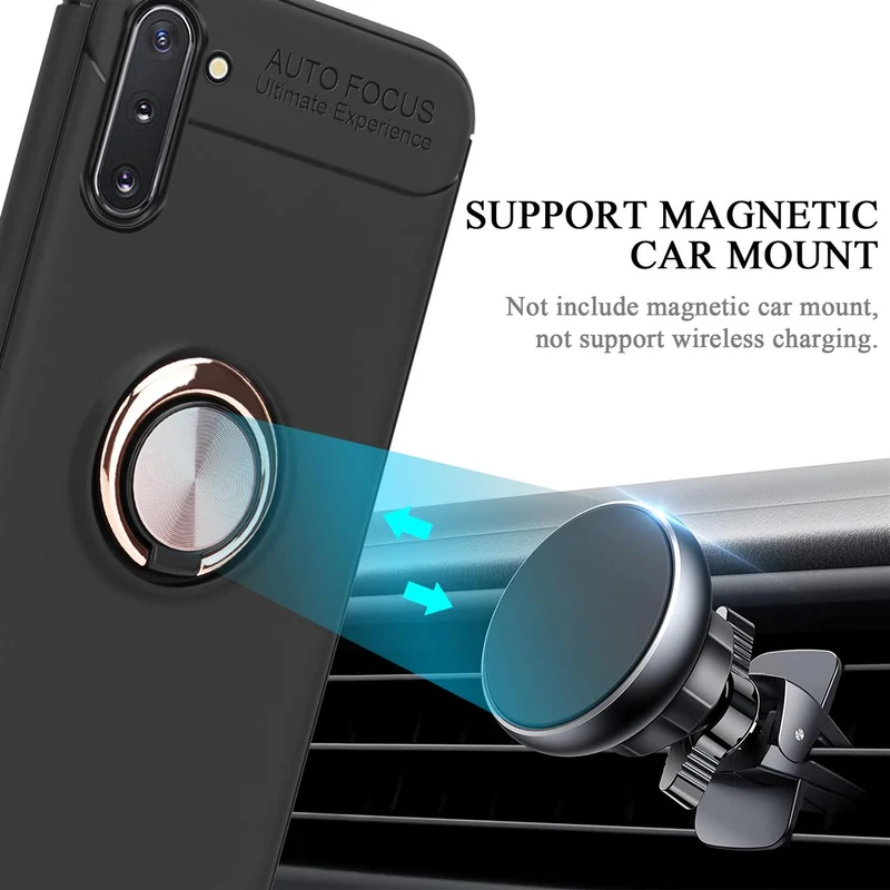 Cadorabo Hülle kompatibel mit Samsung Galaxy NOTE 10 Schutzhülle mit Fokus Ring aus TPU Silikon