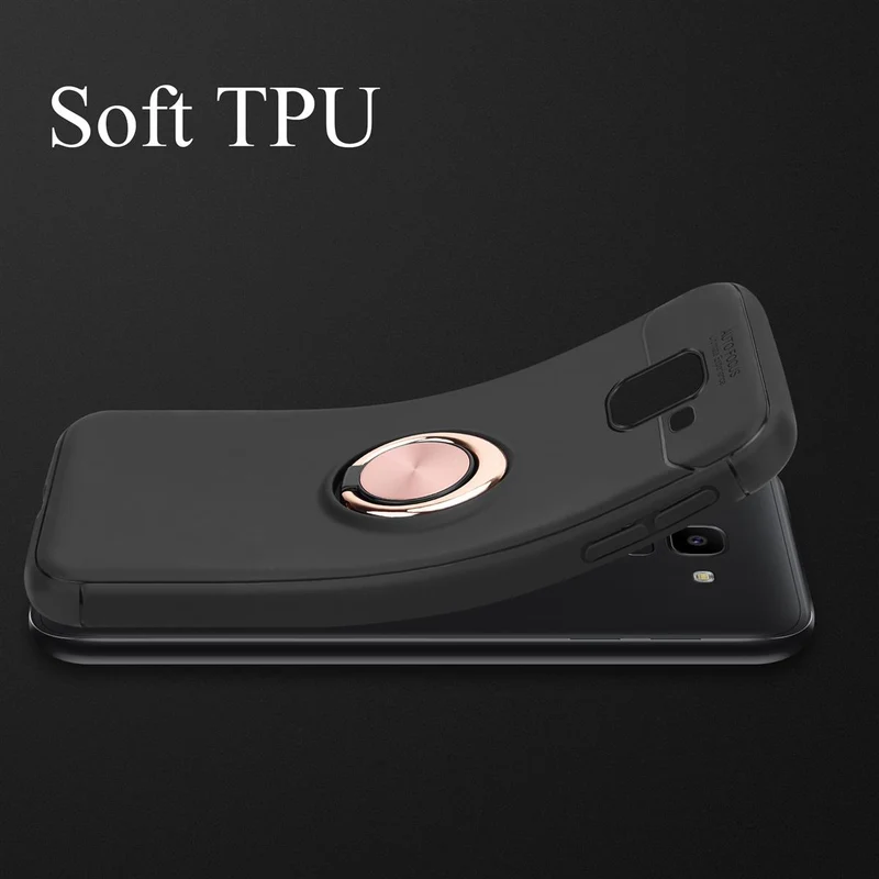 Cadorabo Hülle kompatibel mit Samsung Galaxy J6 2018 Schutzhülle mit Fokus Ring aus TPU Silikon