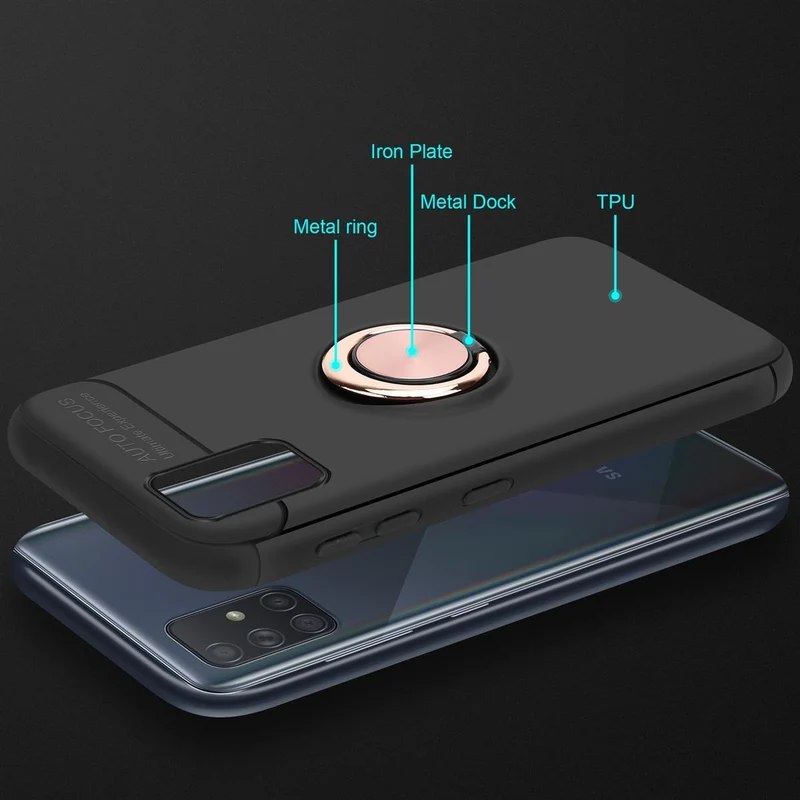 Cadorabo Hülle kompatibel mit Samsung Galaxy A71 5G Schutzhülle mit Fokus Ring aus TPU Silikon