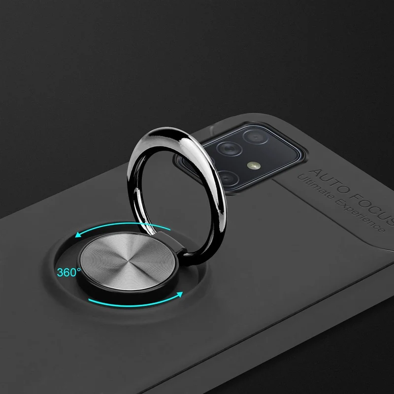 Cadorabo Hülle kompatibel mit Samsung Galaxy A71 4G Schutzhülle mit Fokus Ring aus TPU Silikon