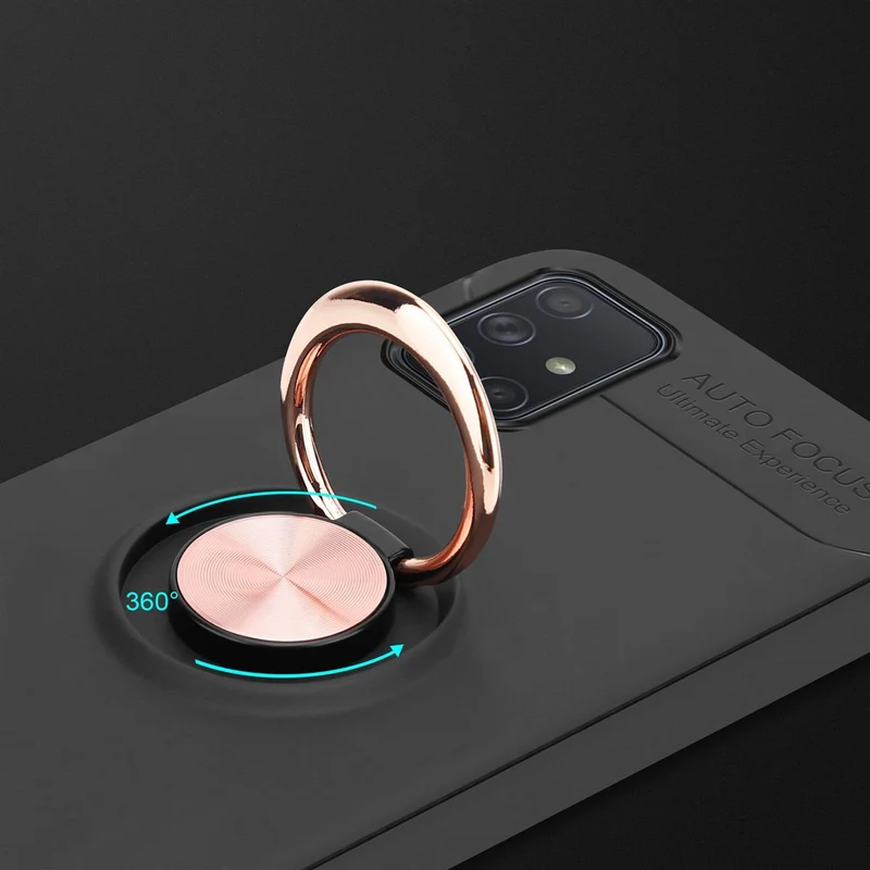 Cadorabo Hülle kompatibel mit Samsung Galaxy A71 4G Schutzhülle mit Fokus Ring aus TPU Silikon