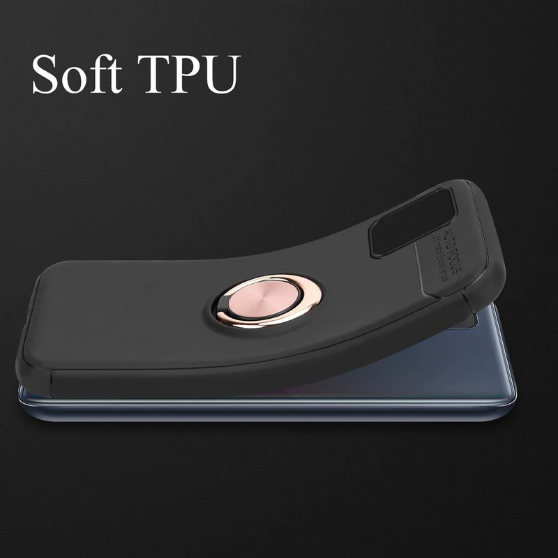 Cadorabo Hülle kompatibel mit Samsung Galaxy A71 4G Schutzhülle mit Fokus Ring aus TPU Silikon