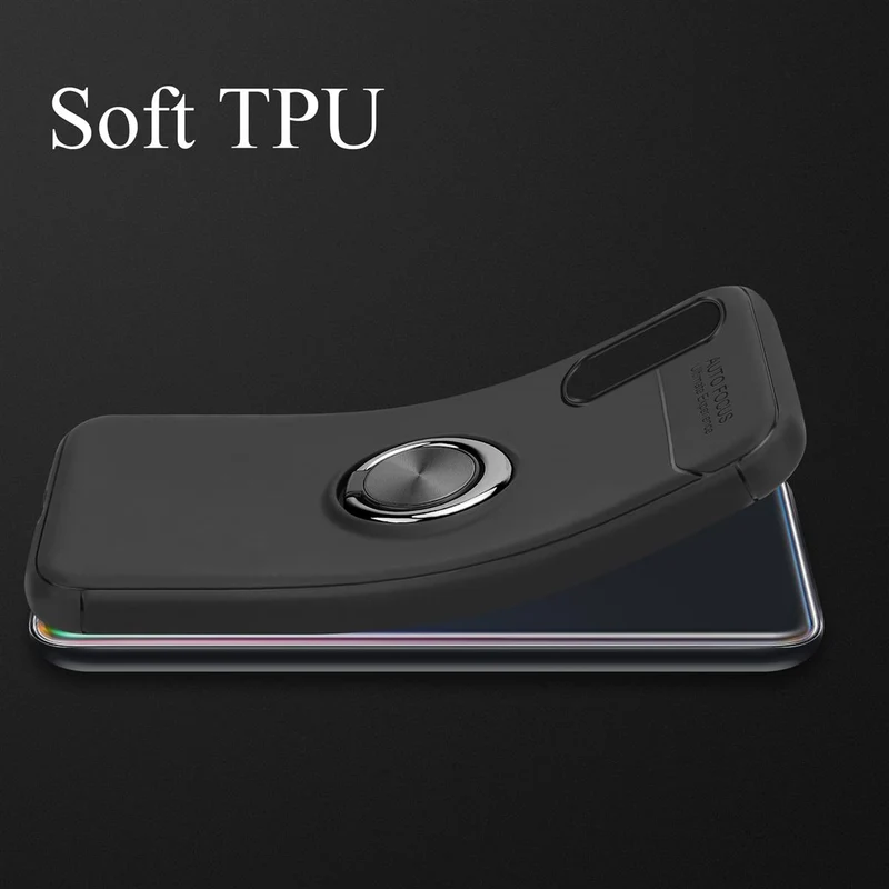 Cadorabo Hülle kompatibel mit Samsung Galaxy A70 / A70s Schutzhülle mit Fokus Ring aus TPU Silikon