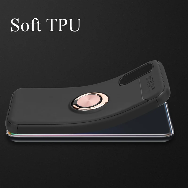Cadorabo Hülle kompatibel mit Samsung Galaxy A70 / A70s Schutzhülle mit Fokus Ring aus TPU Silikon