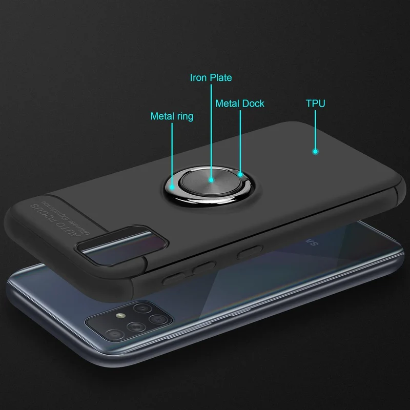 Cadorabo Hülle kompatibel mit Samsung Galaxy A51 5G Schutzhülle mit Fokus Ring aus TPU Silikon
