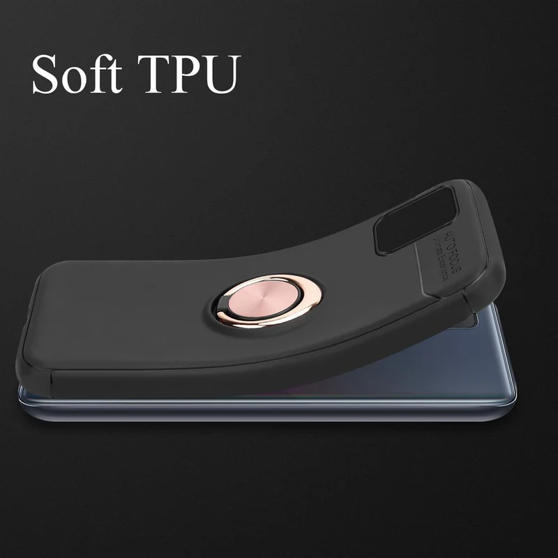 Cadorabo Hülle kompatibel mit Samsung Galaxy A51 4G / M40s Schutzhülle mit Fokus Ring aus TPU Silikon