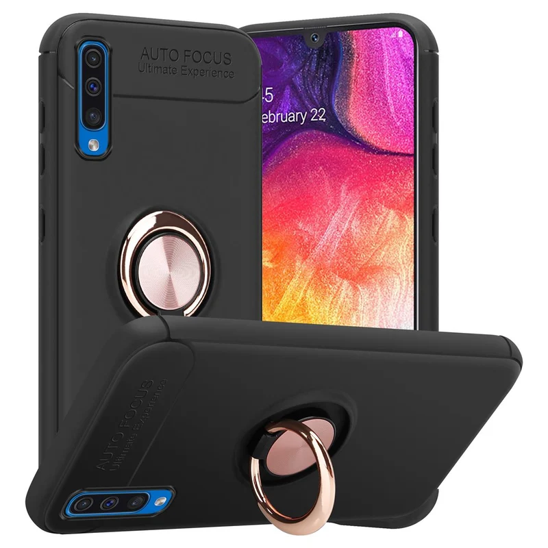 Cadorabo Hülle kompatibel mit Samsung Galaxy A50 4G / A50s / A30s Schutzhülle mit Fokus Ring aus TPU Silikon