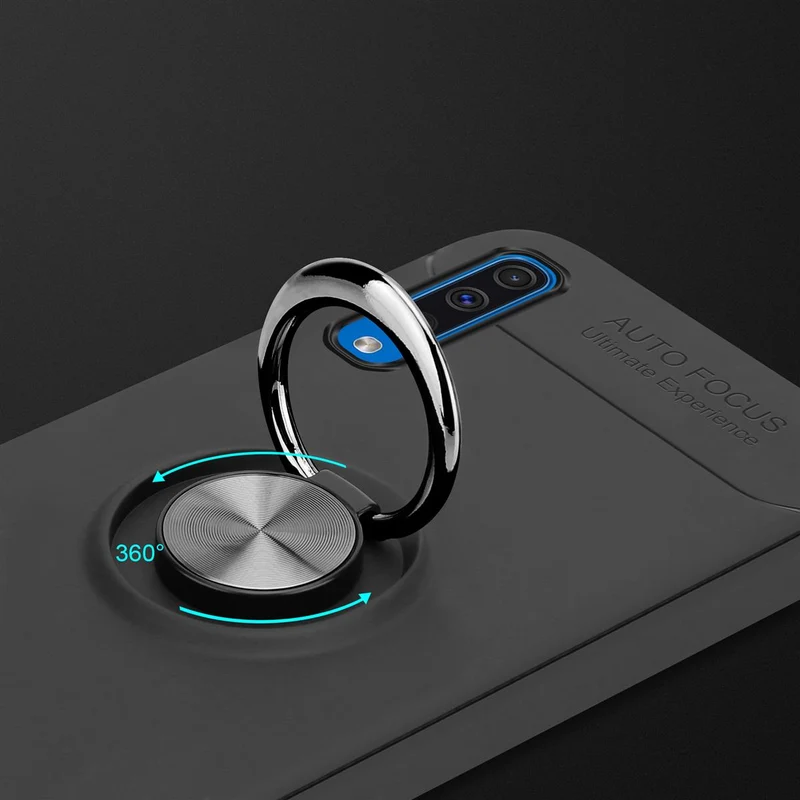 Cadorabo Hülle kompatibel mit Samsung Galaxy A50 4G / A50s / A30s Schutzhülle mit Fokus Ring aus TPU Silikon