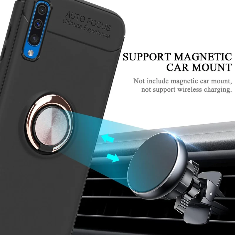 Cadorabo Hülle kompatibel mit Samsung Galaxy A50 4G / A50s / A30s Schutzhülle mit Fokus Ring aus TPU Silikon