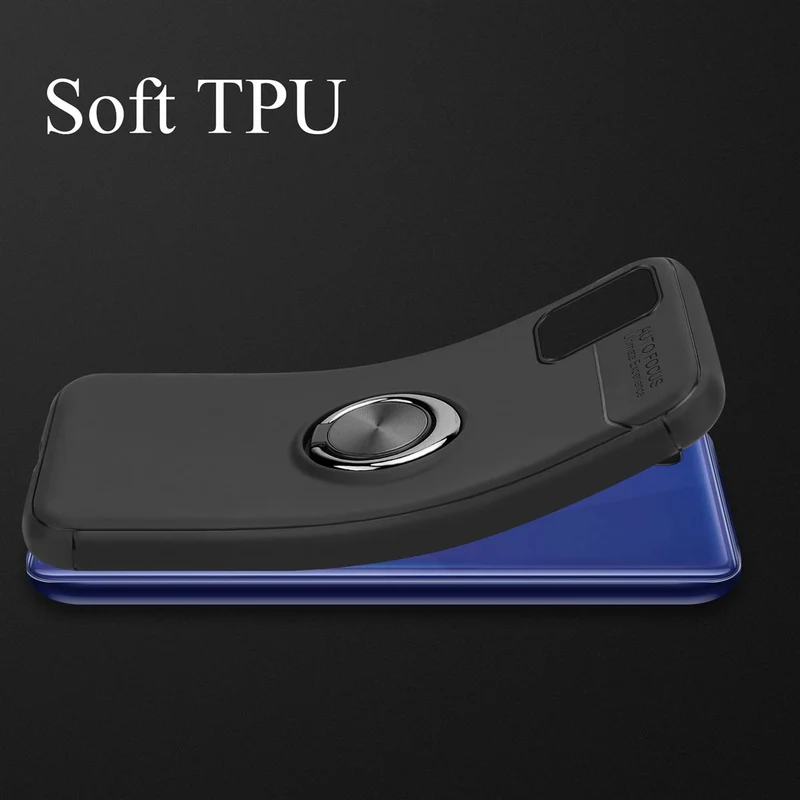 Cadorabo Hülle kompatibel mit Samsung Galaxy A41 Schutzhülle mit Fokus Ring aus TPU Silikon