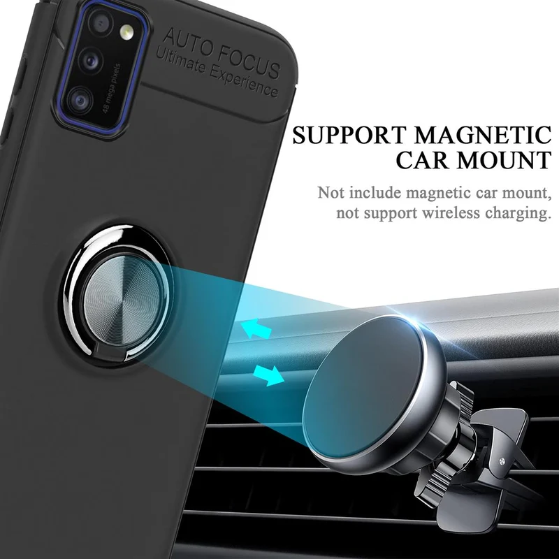 Cadorabo Hülle kompatibel mit Samsung Galaxy A41 Schutzhülle mit Fokus Ring aus TPU Silikon