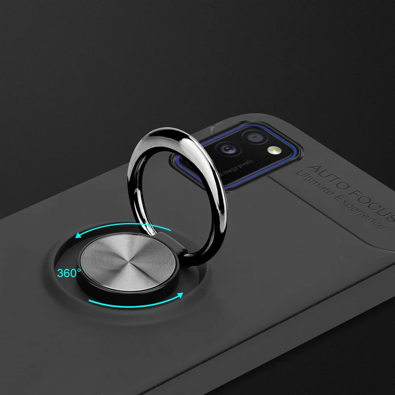 Cadorabo Hülle kompatibel mit Samsung Galaxy A41 Schutzhülle mit Fokus Ring aus TPU Silikon