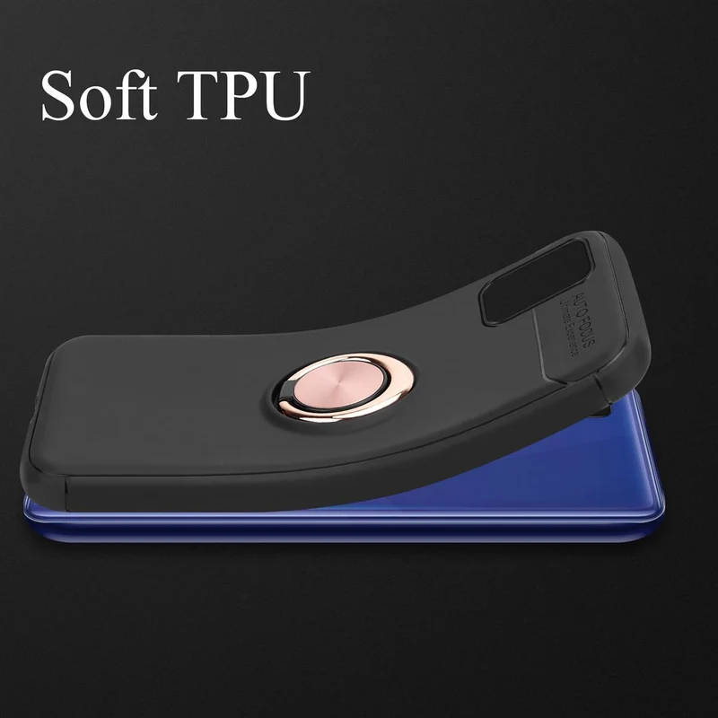 Cadorabo Hülle kompatibel mit Samsung Galaxy A41 Schutzhülle mit Fokus Ring aus TPU Silikon