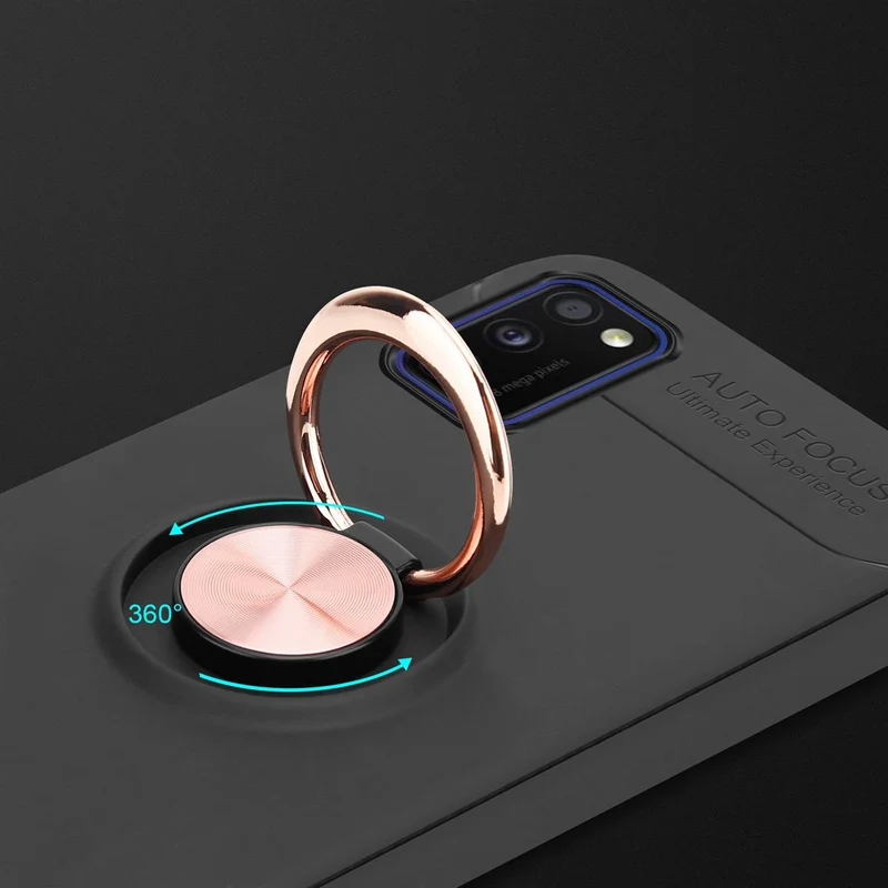 Cadorabo Hülle kompatibel mit Samsung Galaxy A41 Schutzhülle mit Fokus Ring aus TPU Silikon