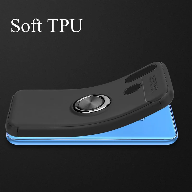 Cadorabo Hülle kompatibel mit Samsung Galaxy A40 Schutzhülle mit Fokus Ring aus TPU Silikon