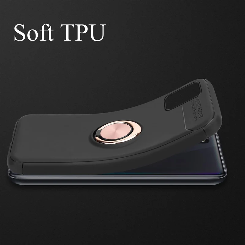Cadorabo Hülle kompatibel mit Samsung Galaxy A31 Schutzhülle mit Fokus Ring aus TPU Silikon