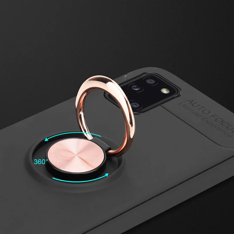 Cadorabo Hülle kompatibel mit Samsung Galaxy A31 Schutzhülle mit Fokus Ring aus TPU Silikon