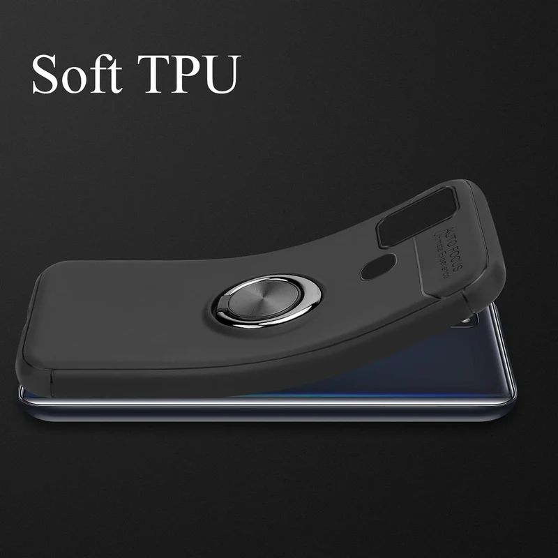 Cadorabo Hülle kompatibel mit Samsung Galaxy A21s Schutzhülle mit Fokus Ring aus TPU Silikon