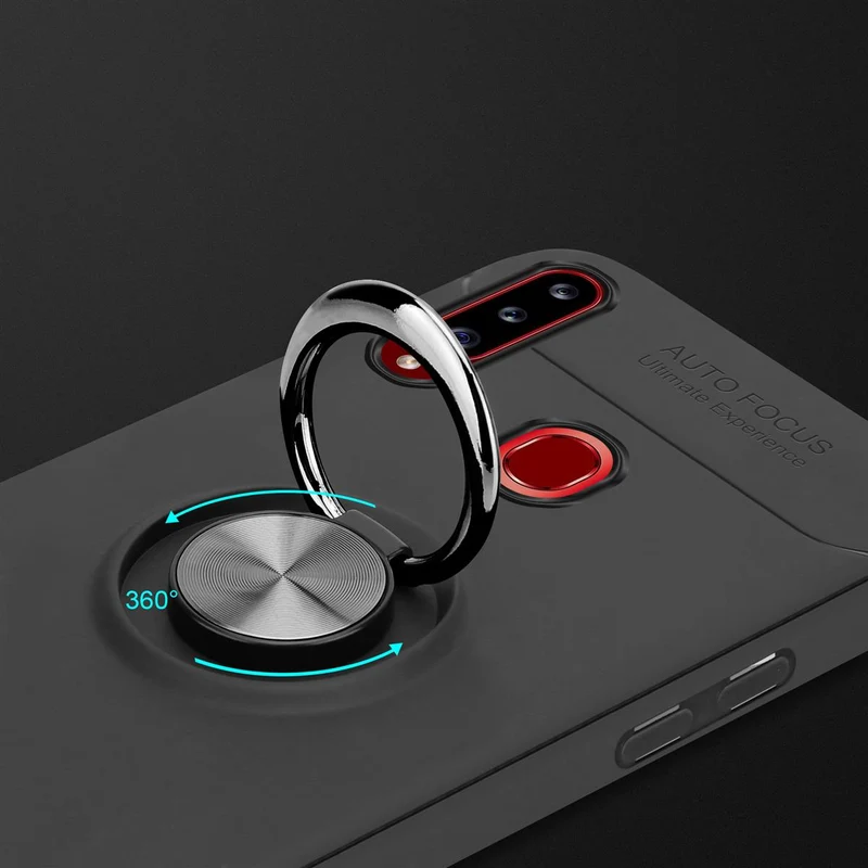 Cadorabo Hülle kompatibel mit Samsung Galaxy A20s Schutzhülle mit Fokus Ring aus TPU Silikon